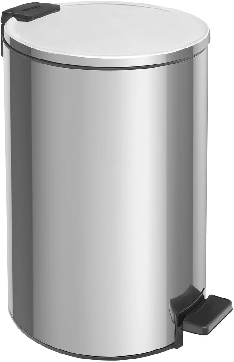 Lixeira Tramontina com Pedal em Aço Inox com Acabamento Polido 20 Litros