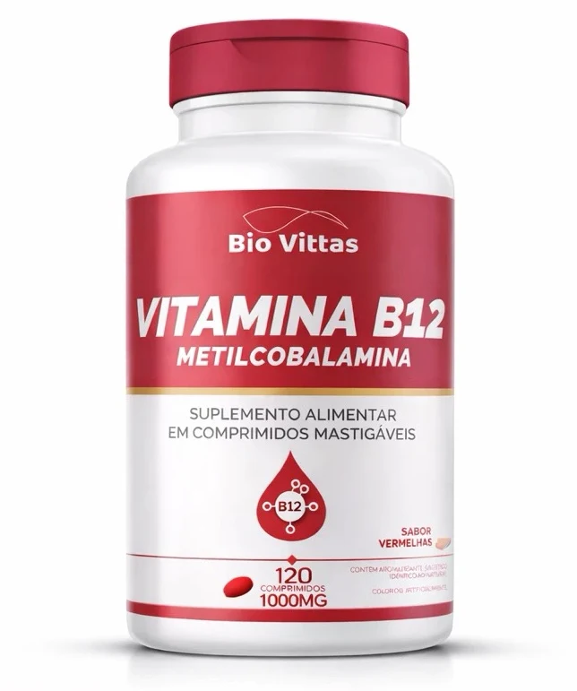 Vitamina B12 Mastigável Bio Vittas - 120 Comprimidos